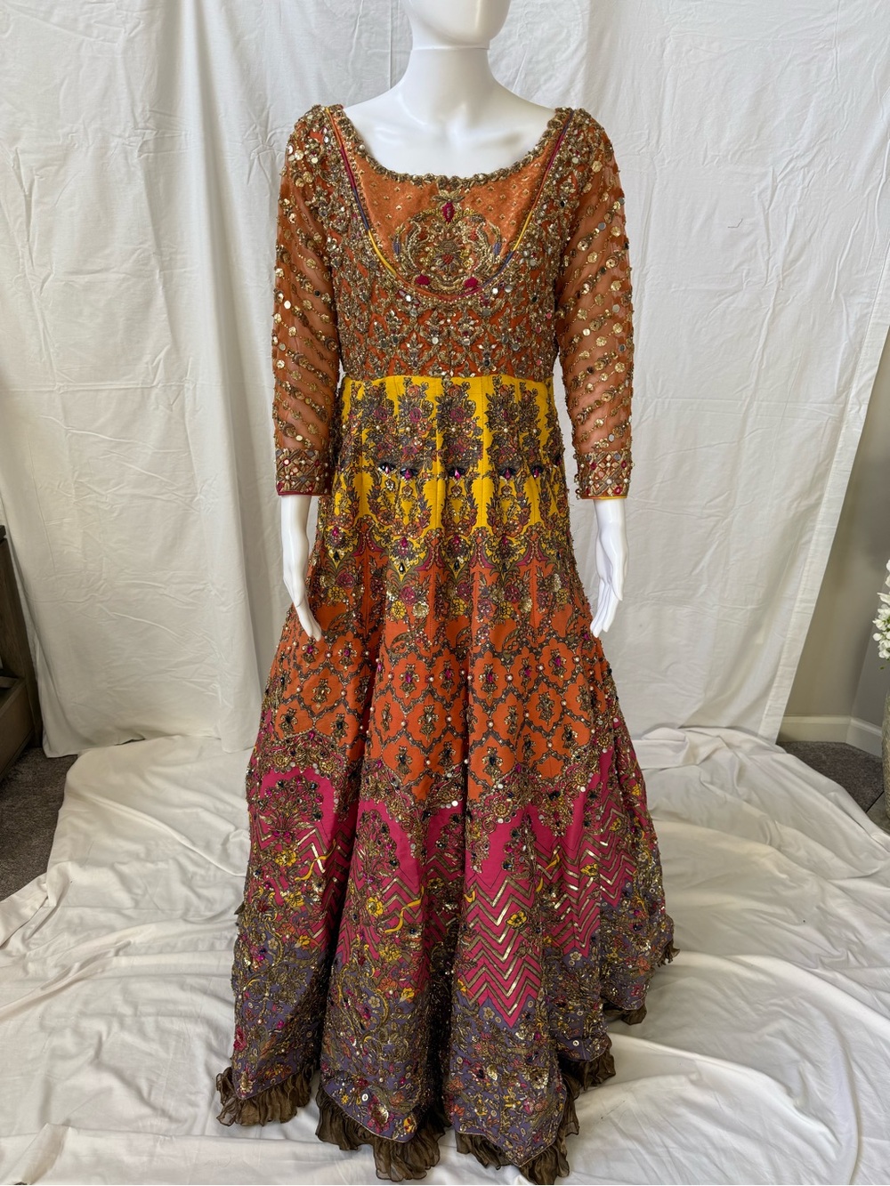 Pakistani bridal mehndi mehendi sangeet dress
